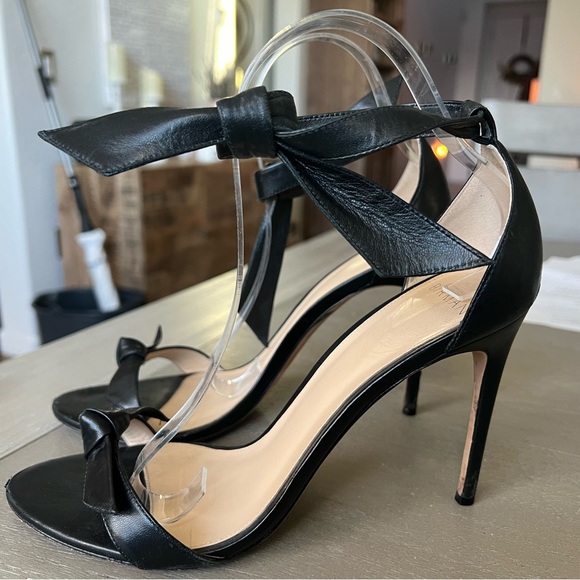 AUTHENTIC Alexandre Birman black leather heels, size 40 - Picture 1 of 7